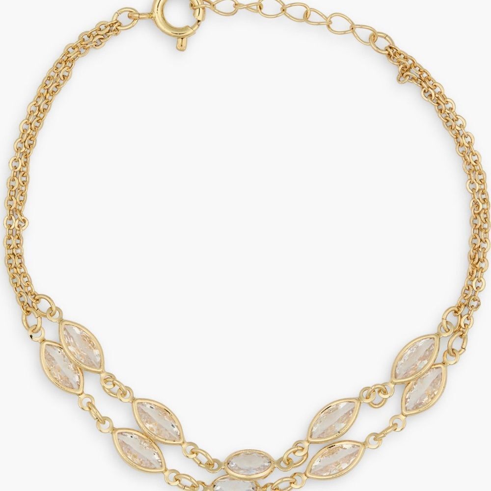 Nordstrom Gold Bracelet with Crystal Accents